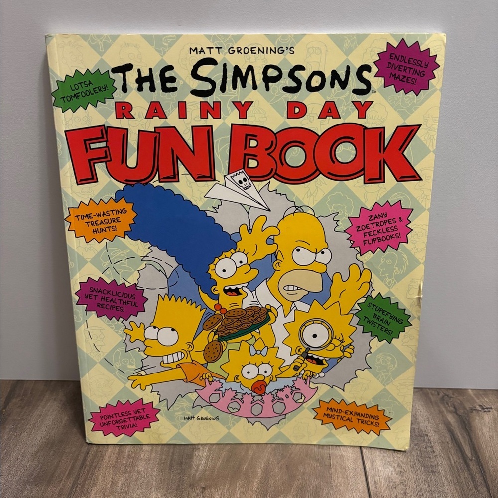 Vintage 1991 The Simpsons Rainy Day Fun Book - Picture 1 of 8